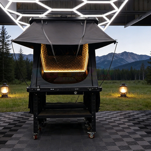 Tente de toit de voiture à coque rigide, légère, imperméable, résistante aux UV, en toile, pour 4 personnes, tente de toit de voiture à coque rigide pour le camping - Product Image 3