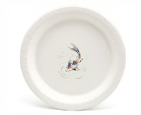 Assiettes en papier compostables écologiques sans BPA, résistantes aux micro-ondes, aux liquides et aux coupures, jetables pour le petit-déjeuner quotidien