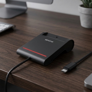 Lector de Tarjetas Inteligentes USB C Plug and Play, Lector de Tarjetas EMV ATM CAC ID IC, Escáner de Tarjetas de Crédito para Uso en Banca, Gobierno y Oficinas - Product Image 1