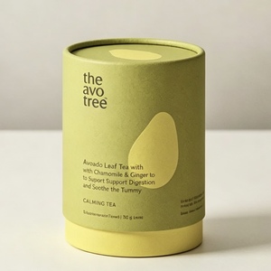 Biodegradable Kraft Paper <b>Round</b> <b>Gift</b> <b>Box</b> with Lid Custom Coffee & Food Packaging Canister Matt Lamination Options - Product Image 4