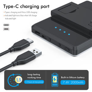 ไฟ LED สำหรับการประชุมทางวิดีโอ LED 60ดวงปรับอุณหภูมิสีได้2500K-9500K แบตเตอรี่ในตัวสำหรับไฟมือถือ - Product Image 5