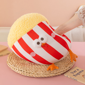 Peluche Suave con Forma de <span class=keywords><strong>Pollo</strong></span> de Palomitas, Almohada Antiestrés, Muñeco de Peluche de Comida, Venta al <span class=keywords><strong>por</strong></span> <span class=keywords><strong>Mayor</strong></span>, Lindo, Ojos Grandes, Regalo de Cumpleaños para Niños - Product Image 4