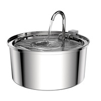 Fontaine à eau intelligente pour animaux de compagnie en acier inoxydable de grande capacité 3,2 L, distributeur d'eau à circulation automatique, bol à boire électrique