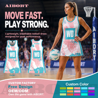 Seragam Netball Wanita Custom Made Aolan, Pakaian Olahraga Sublimasi untuk Klub Sekolah