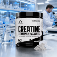Bubuk Creatine Monohydrate Murni Mikronisasi 300g 60 Sajian untuk Kekuatan & Pertumbuhan Otot