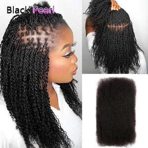 18 Pouces 50g Vrac Afro Crépu 100% Vrais Cheveux Humains Brésiliens Remy Mini Tresses Torsadées Locs Crochet Bouclées Crépues Styles Protecteurs Perruques - Product Image 2