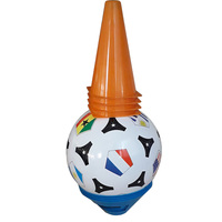 Juego de Conos de Entrenamiento de Fútbol para Niños con Impresión IML de 23 cm y Marcadores – Kit de Entrenamiento Deportivo