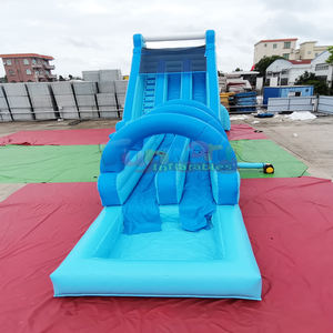 Toboganes acuáticos inflables gigantes para niños y adultos con piscina de chapoteo, combo comercial de tobogán acuático inflable. - Product Image 2