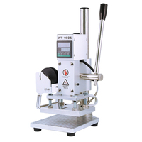Machine de marquage manuelle compacte pour l'embossage sur sacs, semelles, étuis de téléphone, ceintures, portefeuilles et bois