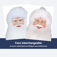 SOTE Großhandel 30/40/50cm Russische Weihnachtsmann- und Weibchen-Puppen im russischen Stil mit Musik und Tanz, blaues Muster, Neujahrsdekoration