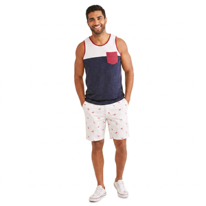 Débardeur Homme Personnalisable en Polyester/Coton Tricoté Respirant Séchage Rapide Style Urbain OEM - Product Image 1