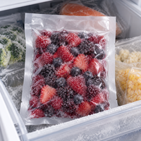 Sacs sous vide pour aliments avec double fermeture éclair, sacs sous vide réutilisables pour le poisson, la viande, le fromage, la conservation des aliments au congélateur