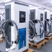 Nouvelle borne de recharge pour véhicules électriques Eway, montage au sol, 30-120 kW, station de recharge rapide, système de paiement, OCPP 1.6J, CCS 2/GBT, câble de 5 m, usage commercial
