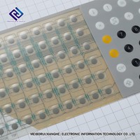 Sakelar Membran Tertutup Ramah Lingkungan Bersertifikasi MBR ISO9001, Keypad Tahan Air IP65, Perekat 3M, Keyboard Tinta Perak, Fleksibel