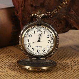 IStapromo <b>Gifts</b> High Quality Luxury Relief <b>Retro</b> Classic Engraved Vintage Skeleton Old Quartz Metal Alloy Pocket Watch for Sale - Product Image 3