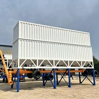 50T Horizontaler Zement-Silo-Container für Schüttgutlagerung für Zement, Flugasche und Betonmischanlagen