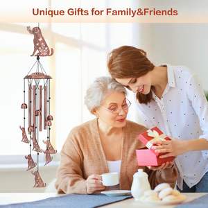 Lonceng angin anjing kecil hadiah jerapah luar ruangan untuk wanita/pria/Ibu/istri/nenek hadiah ulang tahun hadiah peringatan lonceng logam - Product Image 5