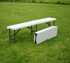 outdoor bench, lightweight design bench, 6-Foot Fold-in-half bench