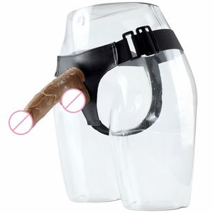 Носимые трусики-фаллоимитатор с искусственным ремешком для пениса для женщин лесбиянок без бретелек страпон фаллоимитатор трусики гей секс-игрушки Реалистичные - Product Image 2