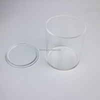 Plexiglas Kunststoff leer moderne kleine klare Zylinder rohr runde Box mit einem Deckel für Container Pack und Lagerung benutzer definierte runde Box