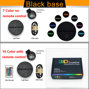 Phòng Chơi Game Bàn Thiết Lập Ánh Sáng Trang Trí Nội Thất Tùy Chỉnh Hình Ảnh Sáng Tạo <span class=keywords><strong>RGB</strong></span> 7 Màu Sắc LED Cơ Sở 3D Illusion Anime Acrylic 3D Ánh Sáng Ban Đêm - Product Image 5