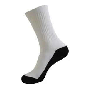 Trắng Thăng Hoa Trống Tùy Chỉnh In Socks Với Đen Sole