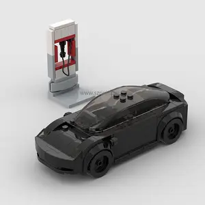 技术MOC儿童组装能量超级跑车兼容小颗粒DIY益智玩具模型积木套装