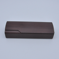 Étui à lunettes pliable fait main en bois, boîte de rangement portable pour lunettes avec logo personnalisé