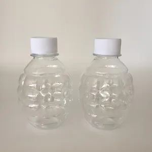 खाद्य ग्रेड 160 ml प्लास्टिक पालतू बम आकार की बोतल, पालतू पशु पीने के रस पेय पानी प्लास्टिक की बोतल