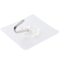Crochet adhésif transparent ultra-résistant sans perçage, sans clou, pour cuisine et salle de bain, grand crochet en acrylique, outil en plastique
