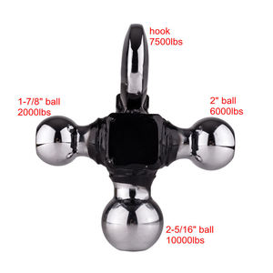 Support universel à triple boule avec crochet pour <span class=keywords><strong>attelage</strong></span> de remorquage réglable - Product Image 2