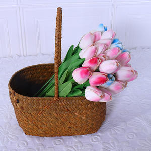 Precio barato al por mayor, tulipán artificial, flor rosa, decoración del hogar, tulipán PU, flor artificial - Product Image 6