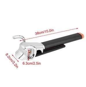 Bloqueo de volante de aleación de aluminio, cabeza de bloqueo de seguridad y mango de bloqueo envuelto en cuero PU con 2 llaves - Product Image 2