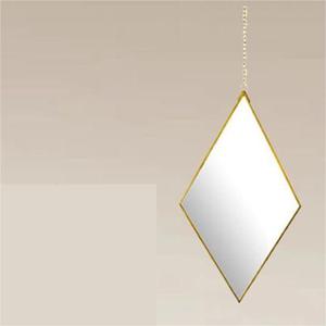 Stile nordico geometrico minimalista ottone metallo a forma di diamante specchio da parete <span class=keywords><strong>ingresso</strong></span> sala appesa per il trucco specchio del bagno - Product Image 4