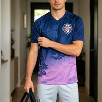 Nouveaux Maillots de Football de l'Équipe Nationale du Maroc pour Hommes – Qualité Thaïlandaise Bleus et Roses
