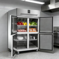 Congélateur vertical commercial grande capacité, armoire verticale haute, technologie de refroidissement direct sans givre