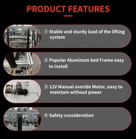 Système de levage de lit en aluminium personnalisé MOBORV pour camping-car, caravane, fourgon aménagé, kit de conversion