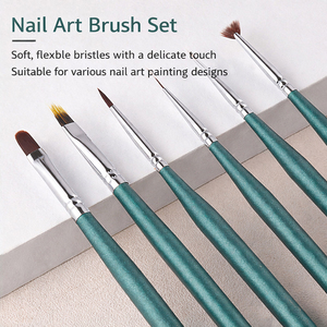 Pinceau à ongles personnalisé, poils en nylon, manche en aluminium antidérapant pour extension d'ongles en gel, manucure, nail art, peinture, fournitures de salon - Product Image 1