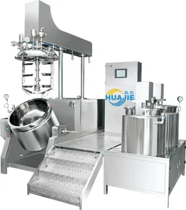 HUAJIE 5L-20000L Vacuum Emulsifier 500l Stainless Steal Homogenizer Emulsifying Hydraulic Lift Emulsifier Machine