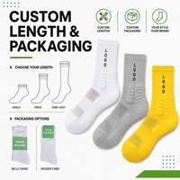 Chaussettes de sport mi-mollet en coton avec logo tricoté personnalisé, respirantes et douces, en maille, unisexes, pour la course à pied, la gym, le basketball, les sports de plein air