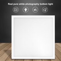 PULUZ 1000LM 2800-6500K LED ABS Panneau lumineux sans ombre à gradation non polarisée avec interrupteur 38x38x1cm Alimentation par prise Boîte de studio photo