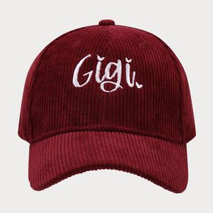 Casquettes de baseball élégantes et simples avec lettres brodées, en velours côtelé incurvé, protection solaire pour hommes - Product Image 4