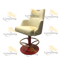 Chaise de tabouret de casino de jambe de base en métal de repos de dossier de siège en cuir utilisée pour des jeux de salle de jeu de casino