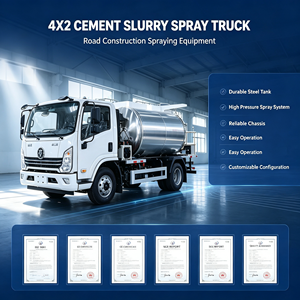 รถบรรทุก HOWO 4.5 ตัน 4x2 สำหรับเกลี่ยปูนซีเมนต์ เครื่องยนต์ Weichai สำหรับงานก่อสร้างถนน รถพ่นปูนซีเมนต์สำหรับขาย - Product Image 1