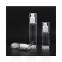 Flacon pompe airless ovale de luxe 15ml 30ml 50ml, vaporisateur atomiseur pour lotion cosmétique avec pompe couleur personnalisée