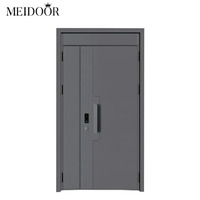 Entrée extérieure Porte principale principale avant en aluminium Résidentielle moderne avec portes d'entrée de sécurité à pivot en verre