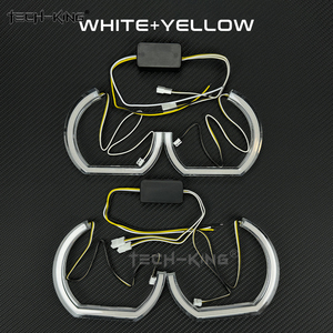 TECH-KING LED Crystal Acrylic Halo Angel Eyes RGBW Chasing Multi Color APP Control para BMW E90 E92 F10 F30 12V-24V Car Retrofit - Product Image 5