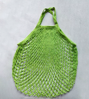 Sac fourre-tout en coton biologique à mailles filetées avec logo personnalisé UMI, couleurs mélangées, réutilisable, idéal pour les courses et l'emballage des légumes