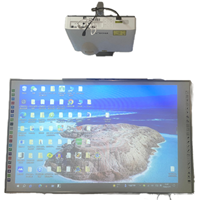 Tableau blanc interactif intelligent infrarouge mural USB en métal émaillé PET de 82, 86, 96, 102 pouces à 20 points de contact pour salles de classe scolaires