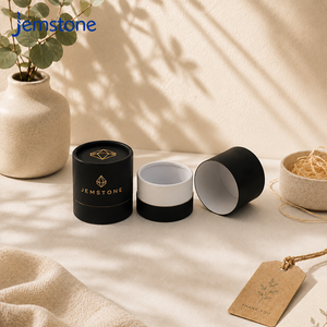 Private Label Matte Black Cosmetic Paper Tube for Face Cream Rigid Cardboard Cylinder <b>Container</b> for Luxury Brand Custom - Product Image 1
